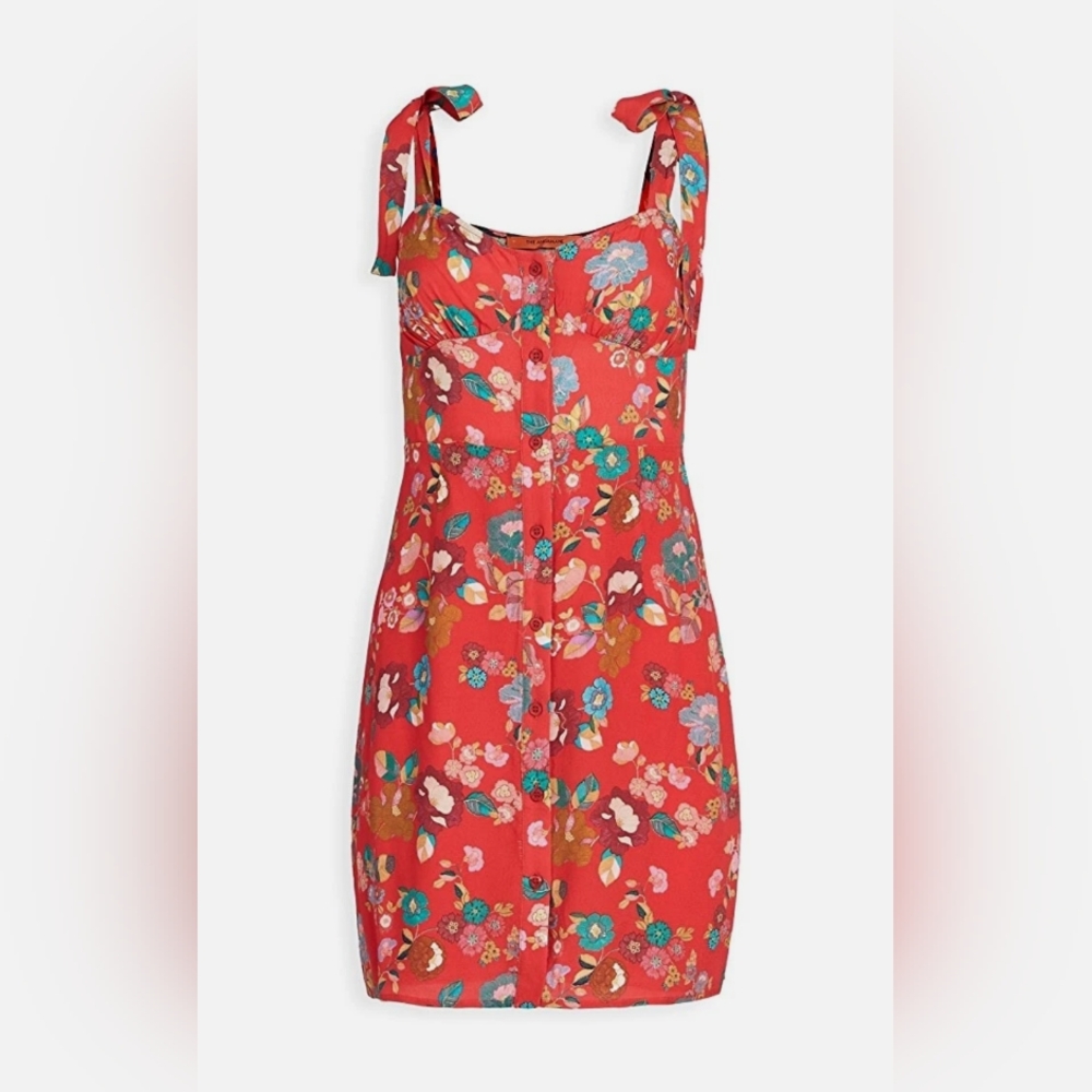 Floral Red Mini Dress